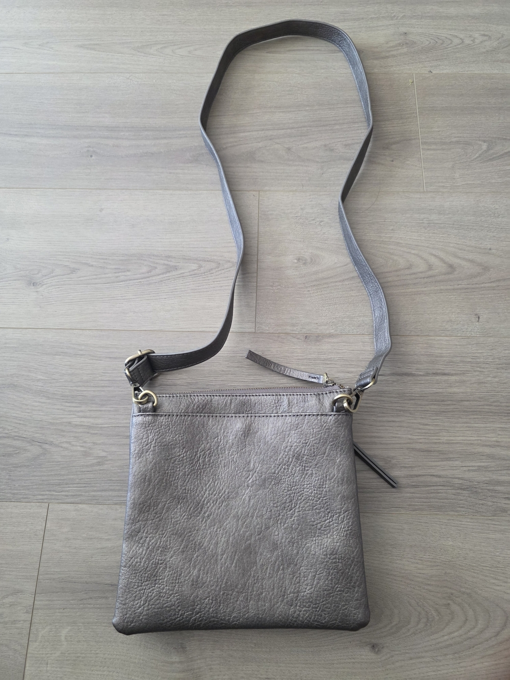 Joy Susan Silver Crossbody Bag